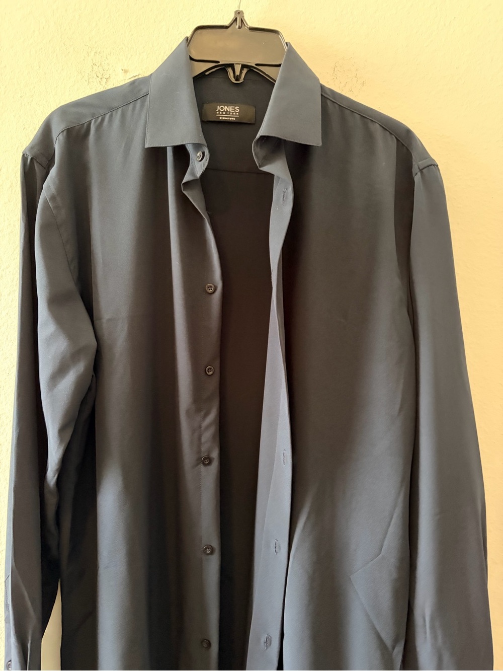 Jones New York Men's Navy Button-Up Dress Shirt